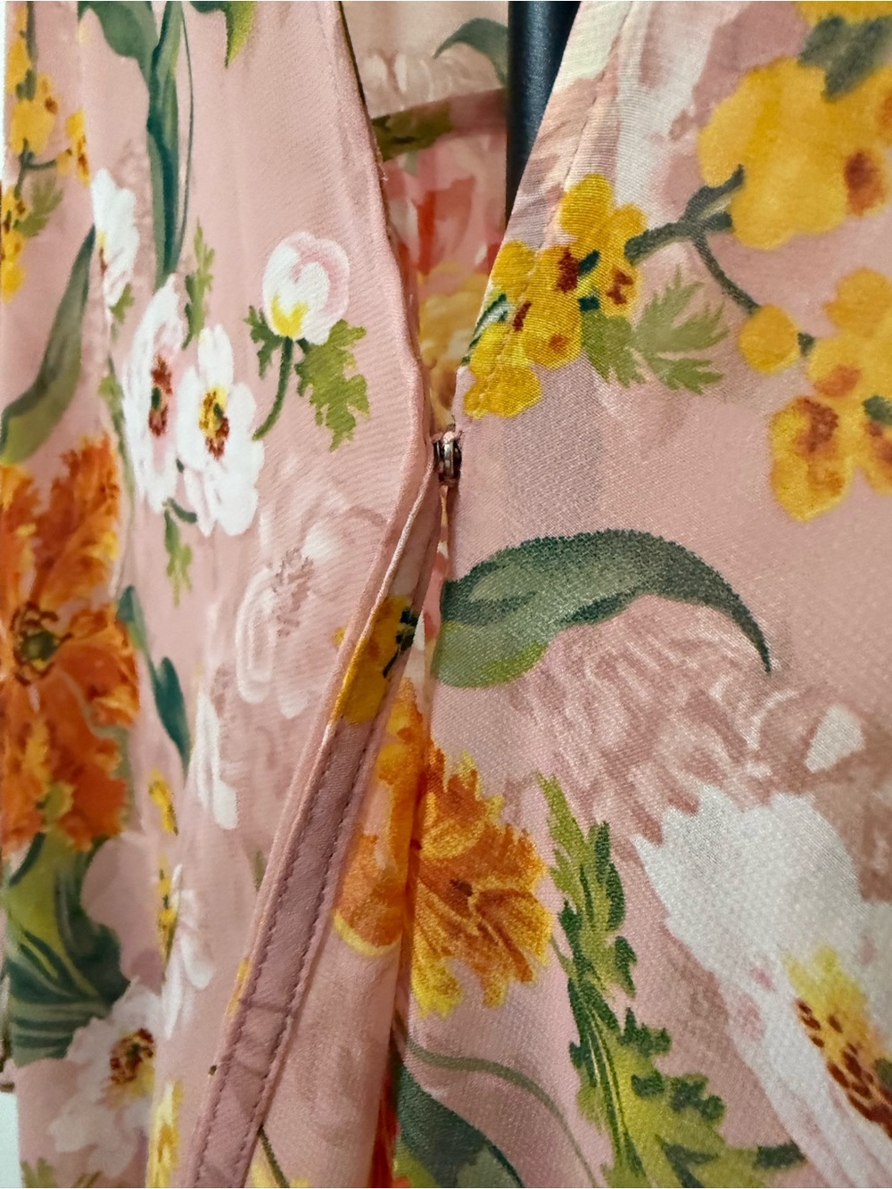 Umgee Pink Floral Ruffle Sleeve Blouse - Picture 3 of 5